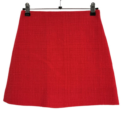Theory Textured Red Tonal Tweed Miniskirt Size 00