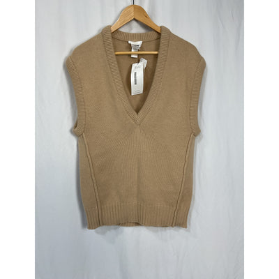 Chloé Brown Cashmere V-Neck Sweater Vest Size XS