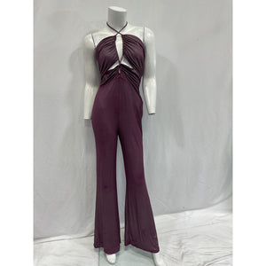 House Of Harlow 1960 x Revolve 'Lorenza' Halterneck Purple Jumpsuit / Rompoer Size M