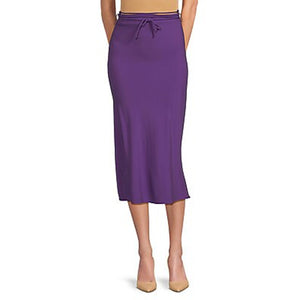 Iro Chic Purple Zimon Midi Skirt Size 36 EU / US 4 NWT