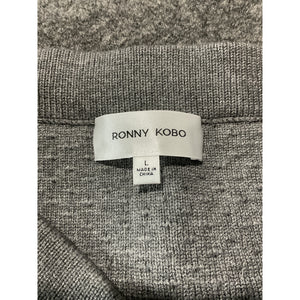 Ronny Kobo Knit Slate Grey Dalya Mini Skirt Size Large NWT
