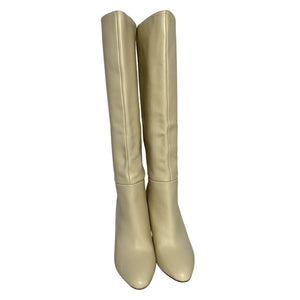 Lpa Chic Cream Greta Knee High Boots Size 7.5