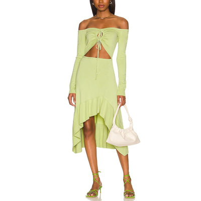 Lpa Knit Lime Aarika Midi Dress Size S