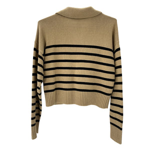 Reformation Striped Tan Francesco Size XS Sweater
