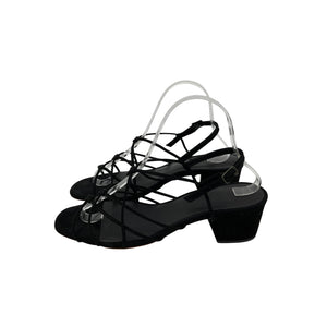 Dôen 'Reve' Black Suede  Block Heel Sandal Size 9