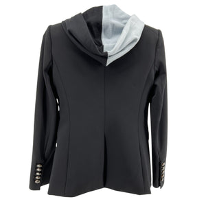 Veronica Beard Tailored Black & Silver Raiders Dickey Blazer Size 0 NWT