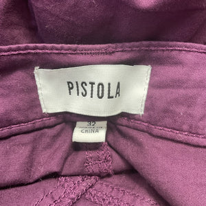 Pistola Cotton Blend Washed Aubergine Bobbie Pants Size 32