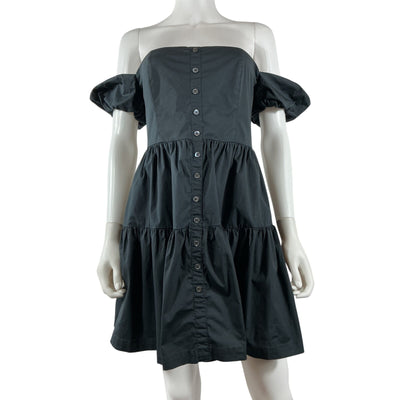 Staud Chic Black Elio Mini Dress Size 8