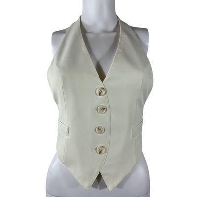 Ronny Kobo Tailored Beige Mina Vest Size XS