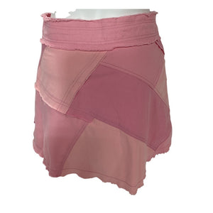 Loveshackfancy Patchwork Pastel Pink Colorblock Cayde Mini Skirt Size 2