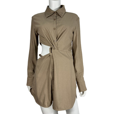 Atoir Chic Tan Aversion Mini Dress Size M