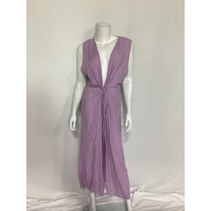 L*Space 'Down The Line' Purple Cotton Blend Cover Up Dress Size S