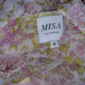 Misa Los Angeles Ruffled Pink Jolie Size M Dress