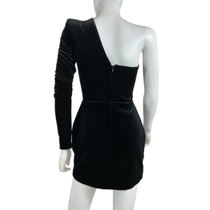 Alex Perry Velvet Black Greer Mini Dress Size 4 US / UK 8 NWT