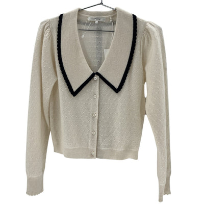 Frame Cashmere Beige Sailor Collar Cardigan Size M