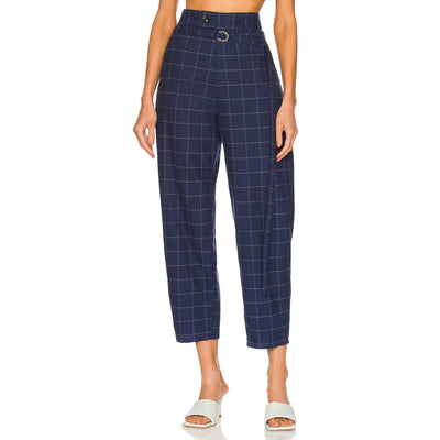 Marissa Webb Windowpane Blue Syd Balloon Pants Size 4