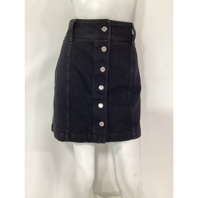 Sézane 'Savine' Black Denim Skirt Size 38