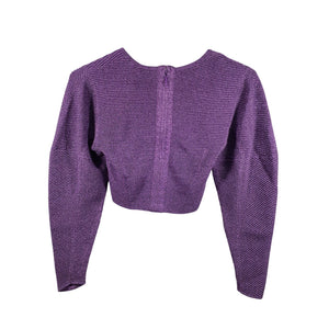 Hervé Léger Oversized Purple Haze Ottoman Lurex Size XS Top