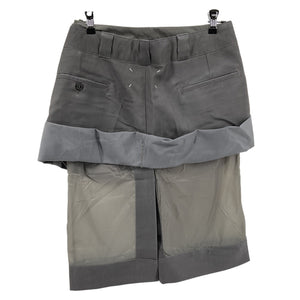 Maison Margiela Deconstructed Light Grey Layered Skirt Size 38 IT / US 2