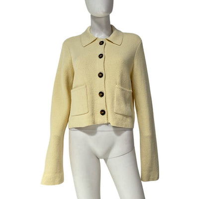 Favorite Daughter Knit Yellow Annabel Jacket Size L NWT