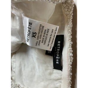 Retrofête 'Nikos' White Polyester Top Size XS