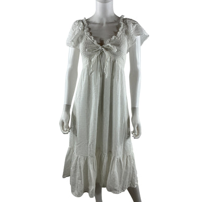 Cleobella Romantic White Ashlyn Midi Dress Size M