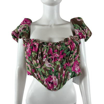 Lpa Romantic Multicolor Claudette Top Blouse Size L