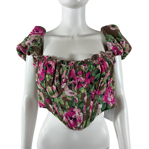 Lpa Romantic Multicolor Claudette Top Blouse Size L
