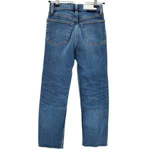 Re/Done Distressed Blue 70s Stove Pipe Denim Jeans Size 23