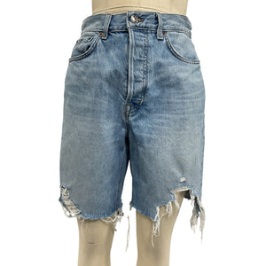Grlfrnd Distressed Blue Quinn Shorts Size 27