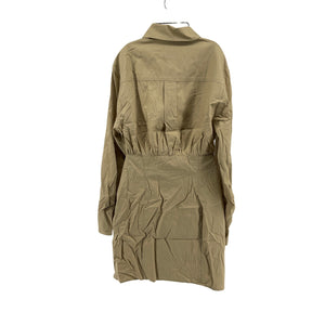 Matthew Bruch Chic Oatmeal Cutout Mini Shirt Dress Size 2
