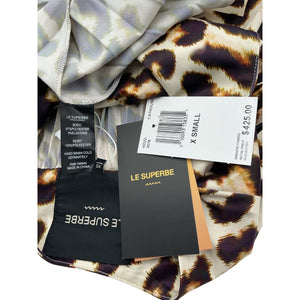 Le Superbe Leopard Print Brown Cathouse Dress Size XS