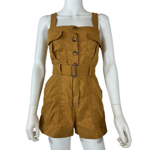 A.L.C. Belted Brown Gillian Romper Size 2