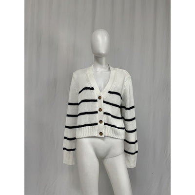 La Ligne White Cotton Mini Marina Cardigan Size XL - NWT