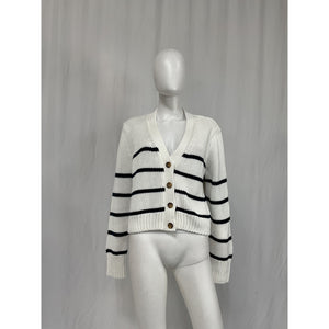 La Ligne White Cotton Mini Marina Cardigan Size XL - NWT