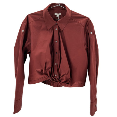 A.L.C. Cropped Burgundy Leo Shirt Size 12
