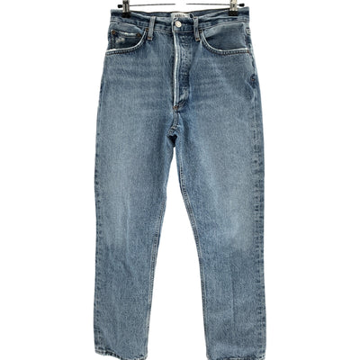 Agolde Vintage Blue 90s Mid Rise Loose Hooked Denim Jeans Size 27