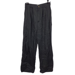 Reformation Pleated Black Mason Size 6 Trousers