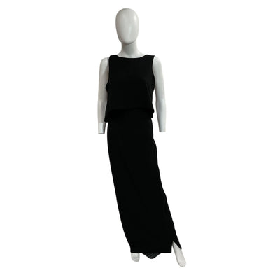 Black Halo Sleek Black Kacie Two Piece Maxi Dress Size 10