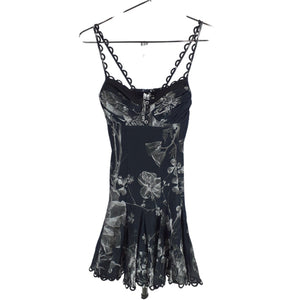 Charo Ruiz Floral Black Jaily Dress Size S NWT