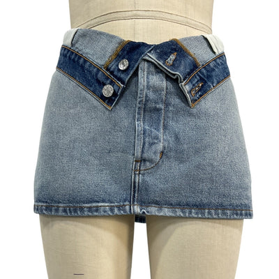 Eb Denim Classic Daphne Madison Mini Skirt Size 32 NWT