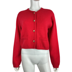 Line & Dot Cozy Red Benni Cardigan Size M