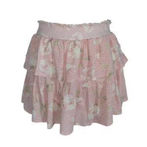 Loveshackfancy Floral Print Ruffle Mini Size S Skirt