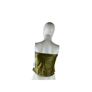 Reformation 'Spritz' Green Silk Top Size M