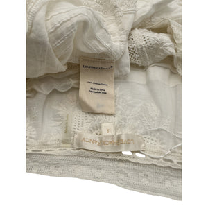 Loveshackfancy 'Sully' White Cotton Top Size S