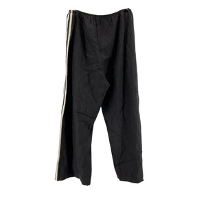 Donni. 'The Linen' Black Crop Stripe Pant Size XL