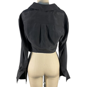 Gauge81 Cropped Black Myoko Blouse Size S