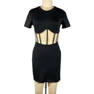 Rta Cutout Black Angela Mini Dress Size S