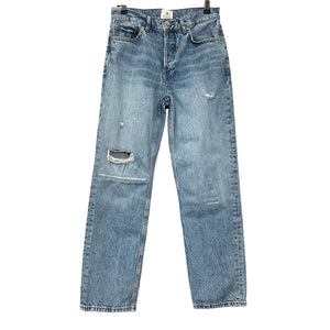 Anine Bing Distressed Blue Benson Denim Jeans Size 26