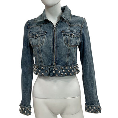 Grlfrnd Studded Nashville Suede Drea Denim Jacket Size XS